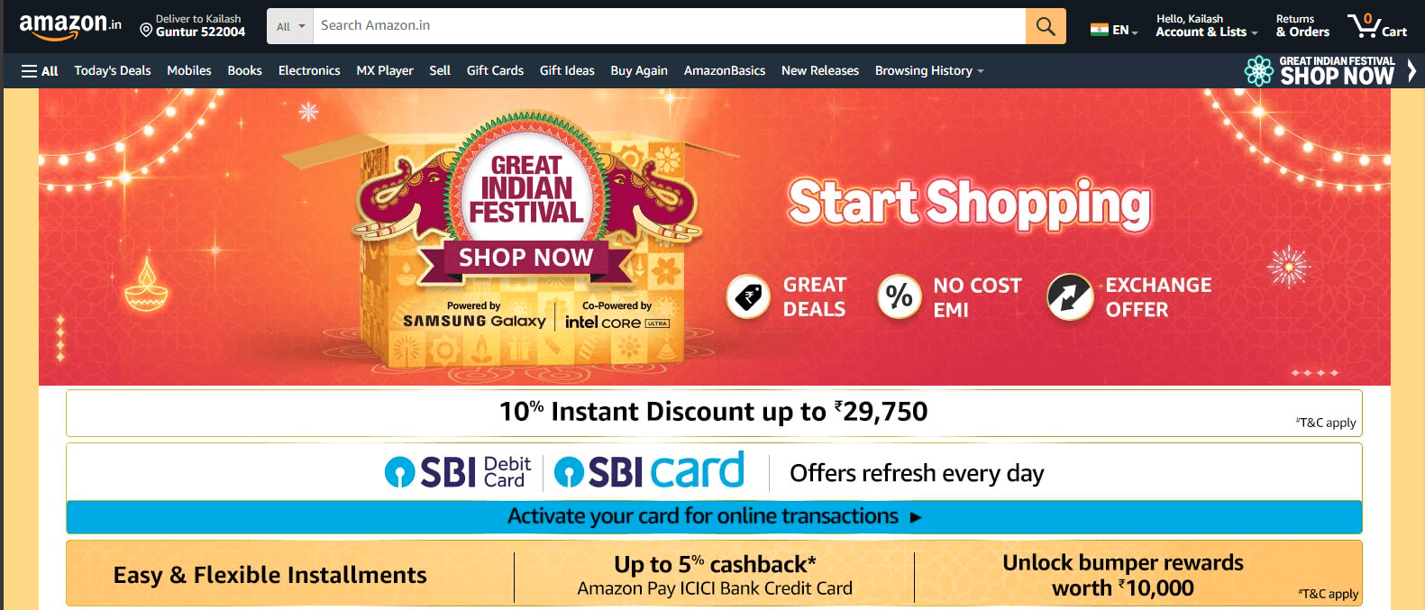 It’s live! Shop now from amazon’s great indian festival sale…